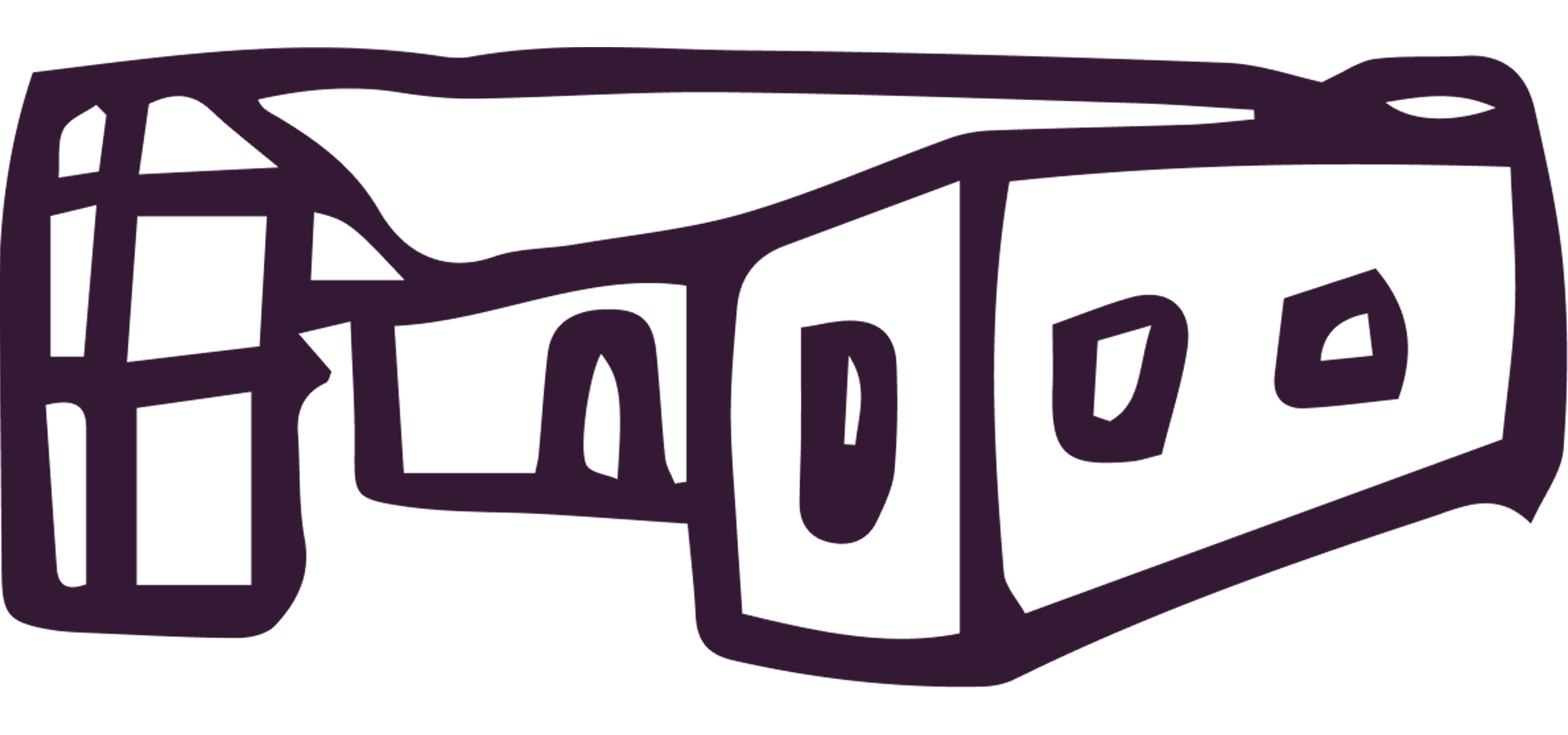 illustrated building with split sides