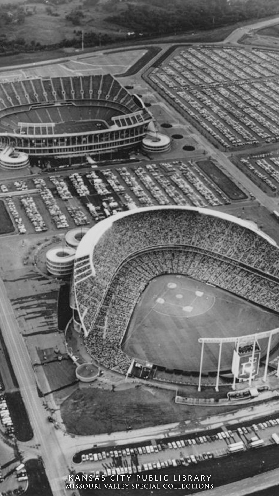 black and white photo of Truman Sports Complex