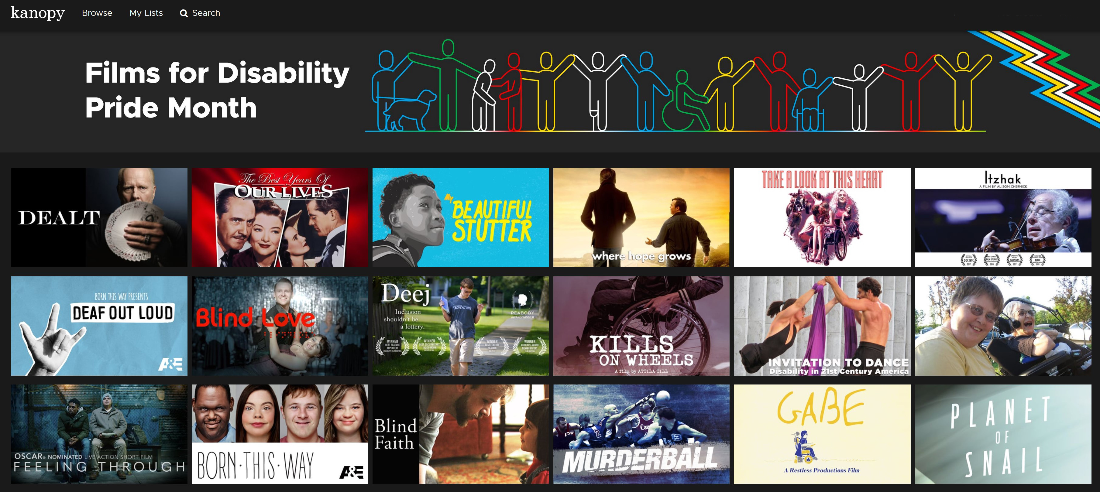 screenshot of kanopy