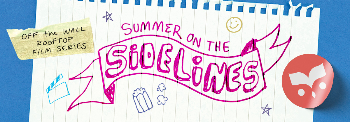notebook paper with doodles and peeling sticker