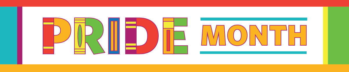 pride month made of colorful books