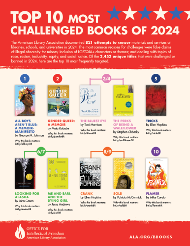 Top 10 Most Challenged Books of 2024 