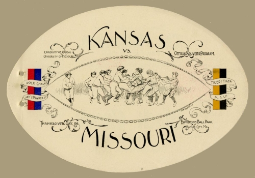 A souvenir program from the KU-MU football game in the 1890s