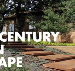 midcentury house with large square steps