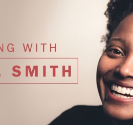 woman smiles