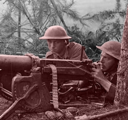 two men in war