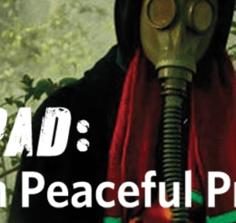 man in gas mask
