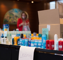 The hygiene drive is an annual Library tradition on the MLK Day of Service.