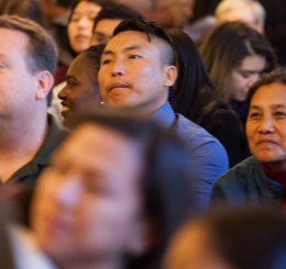group of people at citizenship ceremony