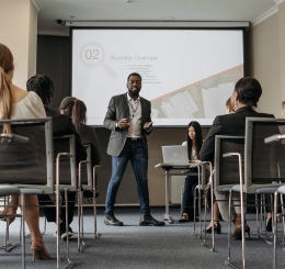 group of people in classroom setting