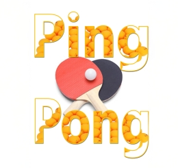 ping pong paddles and ball