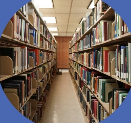 library shelves