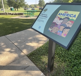 There are two BookWalks, including this one in Gillham Park.