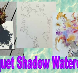 image of canvas with shadow, canvas with outline, canvas with watercolor