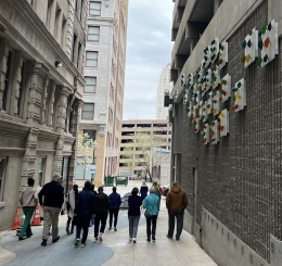 In 2025, Urban Hikes KC took Library staffers on a tour from the Central Library. Photo: courtesy of Urban Hikes KC