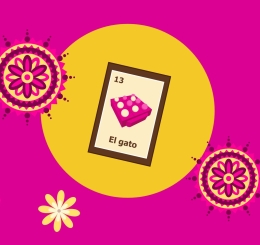 vibrant pink and yellow with game cards