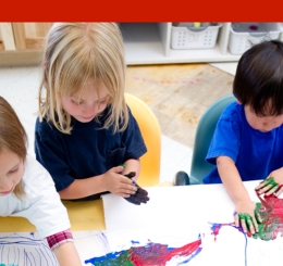children doing crafts