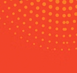 red-orange background with orange splotches