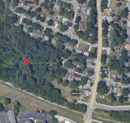 This Google Maps screenshot shows the location of River Forest Park just west of the NKC Health campus.