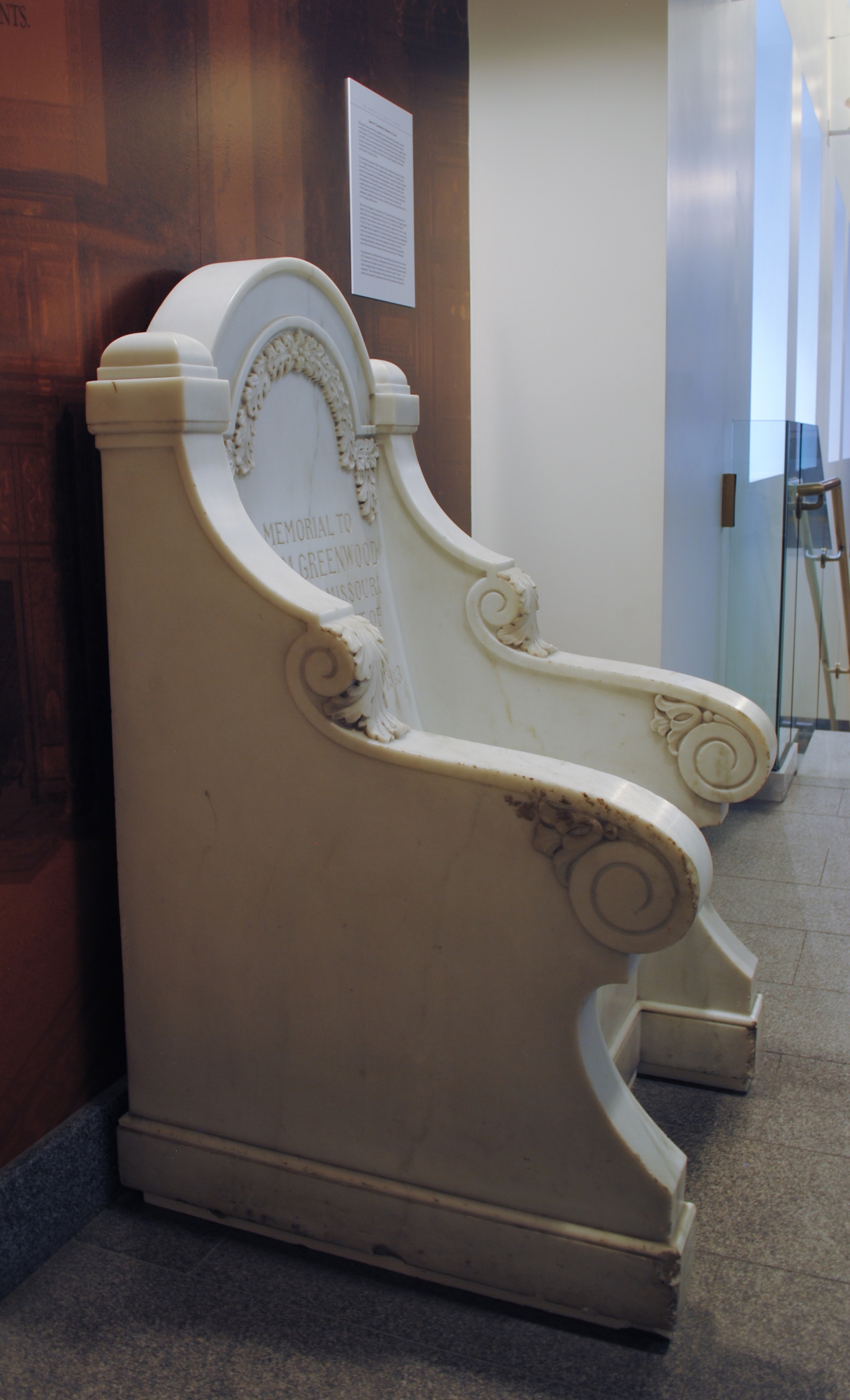James M Greenwood Memorial Chair Alternate View