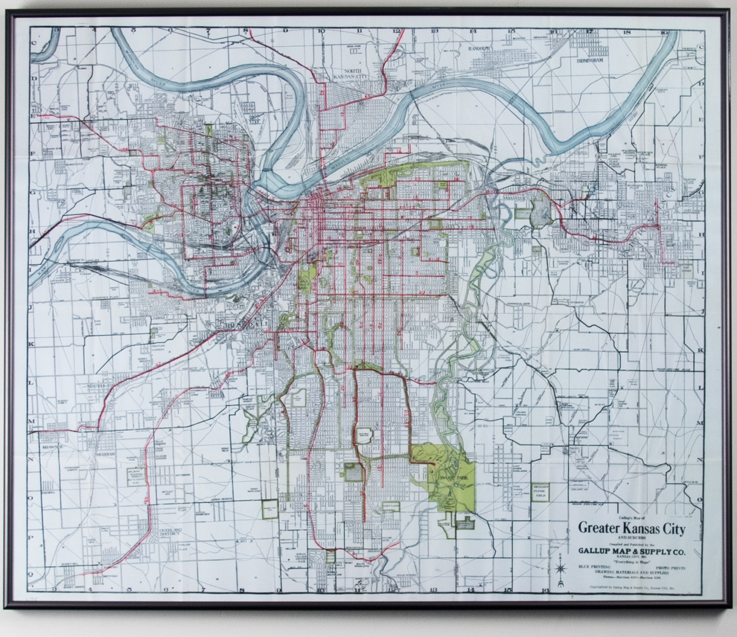 Map of Greater Kansas City and Suburbs