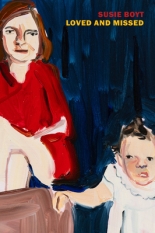 A painting of a mother in a red dress with a baby daughter next to her