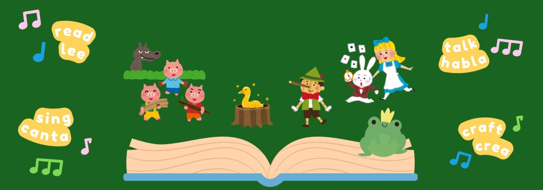 illustrations of children's book characters over book