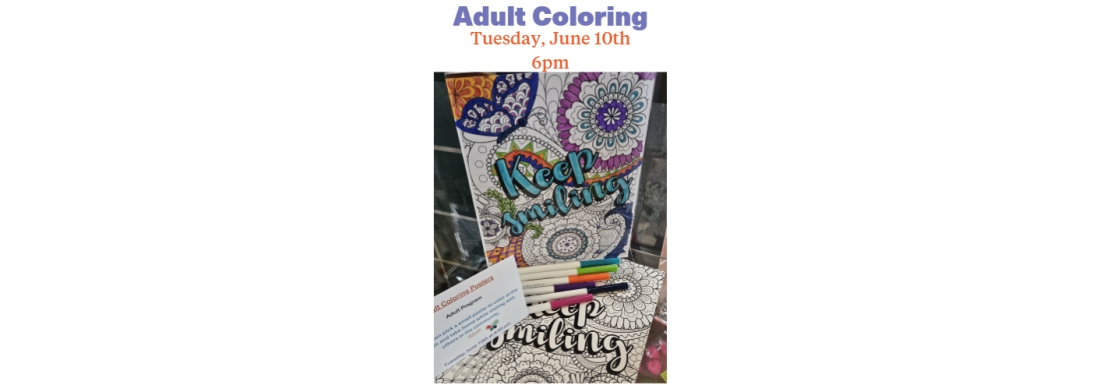 coloring page on display
