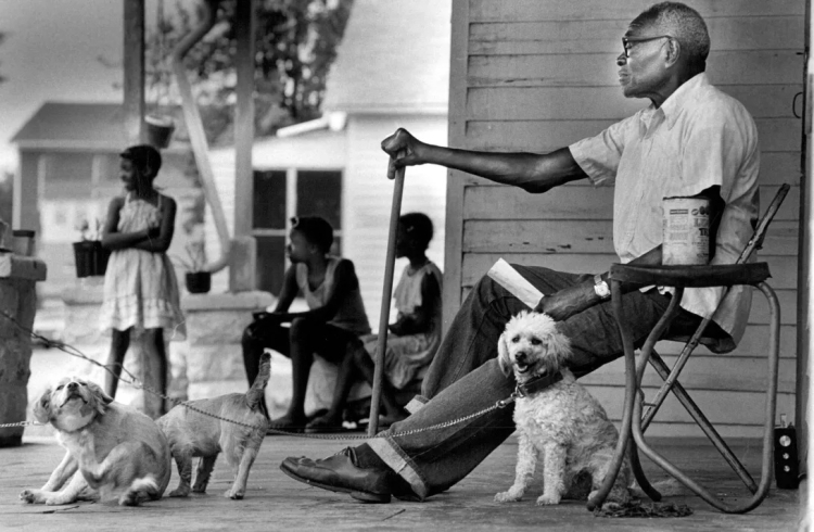 People on a porch