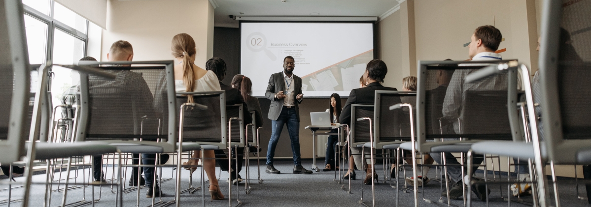 group of people in classroom setting