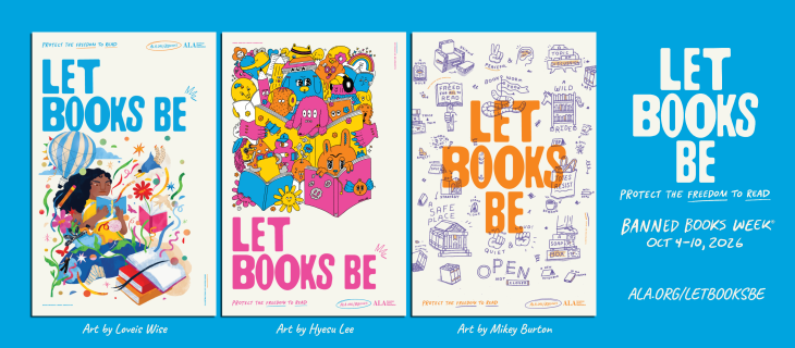 Let Books Be Poster for ALA's Banned Books Week in October 