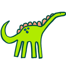 illustrated "dinosaur"