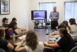 Man teaching a class