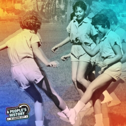 The Kansas City Star Archive / Missouri Valley Special Collections, Kansas City Public Library / Crysta Henthorne KCUR 89.3 An action shot from the 1950s of girls playing an intramural soccer game at what's today called Haskell Indian Nations University in Lawrence, Kansas.