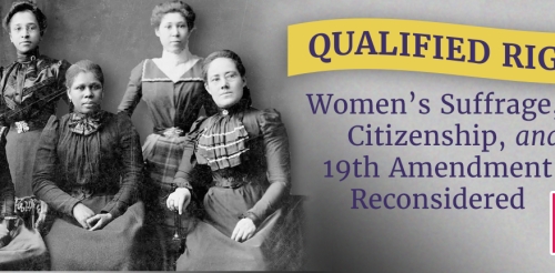 Women's suffrage group in black and white