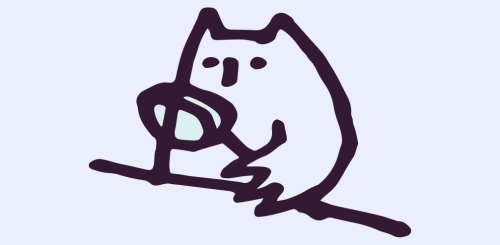illustrated owl with magnifying glass